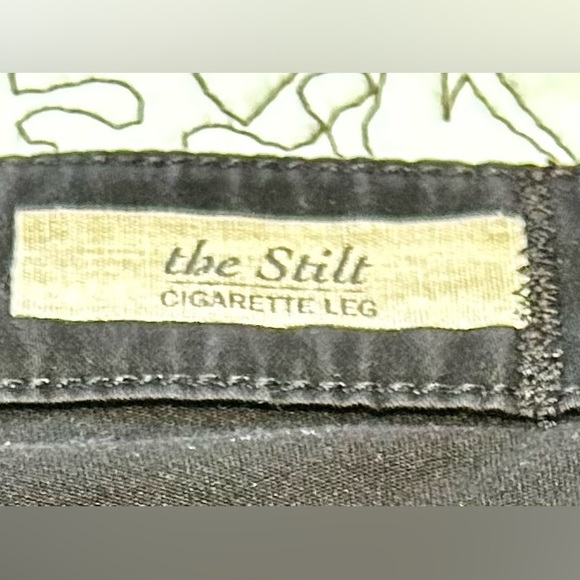 AG THE STILT Cigarette Leg Black Jean with Fringe Edge. Sz 28 - Picture 7 of 15